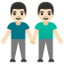 👬🏻 men holding hands: light skin tone display on Google